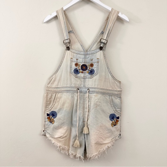 Spell and the Gypsy Route 66 Chambray Overalls Shortalls